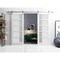 Sartodoors Sturdy Double Barn Door White Solid Core Modern Interior QUADRO4002DB-S-NOR-36 - alternate 1