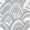 A-Street Prints Cabarita Grey Art Deco Flocked Leaves Wallpaper 2969-87353 - alternate 1