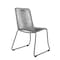 Homeroots Set of Two 23" Gray Metal Outdoor Dining Chair, 2PK 490262 - alternate 5