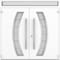 Vdomdoors Metal Double Doors Deux 6500 White Enamel Frosted Glass Top Transom Entry Modern Painted (W72xH80+1 DEUX6500DEXD-BEM-W72xH80+16-RH-I - alternate 4