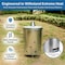 Gardenised Silver Outdoor Galvanized Metal Garden Incinerator Can, for Yard, Patio, and Backyard QI004569 - alternate 6