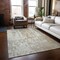 Homeroots 5' X 8' Beige And Ivory Abstract Washable Indoor Outdoor Area Rug 613321 - alternate 5