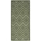 Homeroots 2' X 4' Dark Green And Light Green Geometric Indoor Outdoor Area Rug 573844 - alternate 1