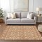 Homeroots 8' X 10' Copper And Beige Geometric Washable Indoor Outdoor Area Rug 596018 - alternate 6