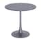 Homeroots 32" Gray Steel Pedestal Base Round Top Dining Table 572231 - alternate 8