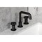 Kingston Brass Widespread Bathroom Faucet with Push Pop-Up Drain, Matte Black KS1410RNK - alternate 4
