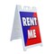 Signmission Rent Me, A-Frame & 2 Decals Installed, Heavy-Duty Plastic Frame SBHD-D-2436-Rent Me - alternate 1