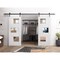 Vdomdoors Modern Double Barn Door Sete 6999 White Silk with Mirror 13FT Rail Track Set Solid Panel Interior SETE6999DB-WS-6484 - alternate 4