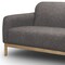 Homeroots 90" Gray Fabric Sofa With Brown Legs 607331 - alternate 5