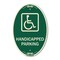 Signmission Handicapped Parking Handicapped Symbol, 12 In X 18 In Architectural Oval, Heavy Gauge Aluminum A-OV-G-1218-23918 - alternate 1