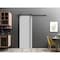 Sartodoors Sliding Barn Door with Hardware, Planum 0011 Matte Grey and Aluminum Strips, 6.6FT Rail Hangers Stu PLANUM0011BD-B-GRE-36 - alternate 4