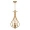 Vaxcel Monrovia 3-Light Muted Brass Gold Open Cage Teardrop Lantern Pendant Light for Foyer P0465 - alternate 1