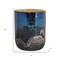 Homeroots 5" Navy Blue And Silver Abstract Glass Tabletop Pillar Candle Holder 634831 - alternate 3