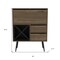 Homeroots 46in Dark Brown and Black Wood Console Bar Cabinet With Single Door And Two Drawers 477712 - alternate 5