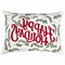 Homeroots 14" X 20" Ivory Red And Green Cotton Happy Holidays Throw Pillow With Embroidery 719252 - alternate 3