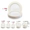 Smarty Had A Party 6" White with Gold Edge Rim Plastic Pastry Plates (120 Plates), 120PK 116G-CASE - alternate 10