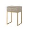 Homeroots 24" Gold and Cream End Table with Drawer 543908 - alternate 1