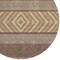 Homeroots 8' Brown Wheat And Copper Round Southwestern Washable Indoor Outdoor Area Rug 613893 - alternate 6