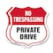 Signmission No Trespassing Shield Sign Private Drive, 12 inch X 12 inch, Aluminum Metal Sign, 2PK SHI-A-2PACK-12-408 - alternate 1