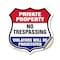 Signmission Private Property Shield Sign No Trespass, 12 Inch X 12 Inch, Vinyl Decal SHI-D-12-453 - alternate 1