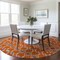 Homeroots 8' Orange Blue And Purple Round Geometric Washable Indoor Outdoor Area Rug 612210 - alternate 7