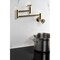 Kingston Brass Wall Mount Pot Filler Faucet, Polished Brass KS8102CG - alternate 5