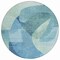 Homeroots 8' Teal Blue And Ivory Round Abstract Washable Indoor Outdoor Area Rug 630437 - alternate 7
