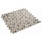 Andova Tiles Pixie Aura White 3/4-in. Penny Round Fabric Look Matte Glass Wall & Floor Mosaic Tile ANDPIX222 - alternate 4
