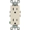 Leviton Decora 15A Light Almond Residential Grade 5-15R Duplex Outlet S06-05325-0TS - alternate 4