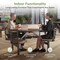 Palmer Hamilton Cafeteria Stool Table, 64 in Dia, Walnut PH-4S36RD-MWTBW - alternate 8
