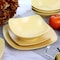Gibson Home Zen Buffetware 12 Piece Square Fine Ceramic Dinnerware Set in Matte Yellow 750118979M - alternate 6