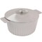 Martha Stewart Eastholm Enameled Cast Iron 5 Quart  Embossed Stripe Dutch Oven with Lid in Warm Grey 129054.02 - alternate 5