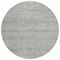 Homeroots 8' Gray And Charcoal Round Striped Washable Indoor Outdoor Area Rug 615664 - alternate 7