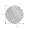 Homeroots 8' Ivory Blue And Green Round Striped Washable Indoor Outdoor Area Rug 614991 - alternate 6
