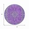 Homeroots 8' Purple And Gray Round Medallion Washable Indoor Outdoor Area Rug 616294 - alternate 6