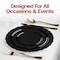 Smarty Had A Party 10" Black Vintage Rim Round Disposable Plastic Dinner Plates (120 Plates), 120PK 860B-CASE - alternate 8
