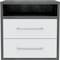 Homeroots 20" Gray Wood Two Drawer Nightstand 543666 - alternate 8