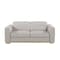 Homeroots 71in Dark Gray and Silver Italian Leather Loveseat 720480 - alternate 1
