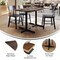 Flash Furniture 48" x 30" Tabletop, Seamless Surface Technology, Dark Brown, 22" x 30" Black Table Height X-Bases ST-REC3048-WBR-T2230-GG - alternate 8