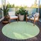 Homeroots 8' Mint Green And Ivory Round Geometric Washable Indoor Outdoor Area Rug 600836 - alternate 6