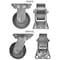 Hyw Products Heavy Duty Caster Set 4in Steel Wheels, 2 Rigid & 2 Swivel, 4PK 40-40R-A1-SS-2,40-40S-A1-SS-2 - alternate 2