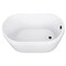 Kingston Brass 52-Inch Acrylic Oval Double Slipper Freestanding Tub with Overflow/Drain Assembly VTRS522928M5 - alternate 5