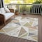 Homeroots 9' X 12' Ivory Brown And Green Geometric Washable Indoor Outdoor Area Rug 600376 - alternate 6