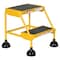 Vestil 18.5 H Steel Commercial Spring Loaded Rolling Ladder, 2 Steps LAD-2-Y - alternate 1