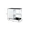Homeroots Black and White and Black 39in Rolling Kitchen Island With Storage 402558 - alternate 6