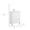 Homeroots 24" White Wood Freestanding Bathroom Vanity With White Sink And Three Drawers 624131 - alternate 4