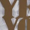 Homeroots 14" X 14" Antiqued Brass And White Yes You Can Metal And Wood Square Wall Decor 636005 - alternate 5