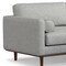 Homeroots 89" Gray Fabric Sofa With Ottoman With Brown Legs 641064 - alternate 7