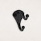 National Hardware Medium Matte Black Steel 6.69 in. L Coat/Hat Hook 35 lb, 2PK N830-598 - alternate 5