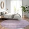 Homeroots 8' Lavender And Plum Round Abstract Washable Indoor Outdoor Area Rug 616240 - alternate 7